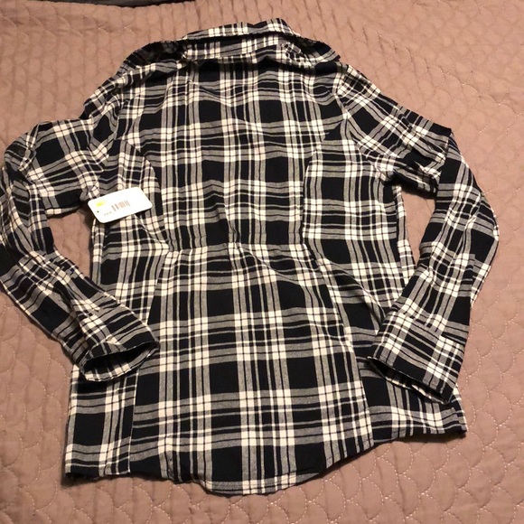 💟BNWT Flannel, black and white. Longer length. - Picture 6 of 8